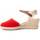 Pantofi Femei Espadrile Leindia 74617 roșu