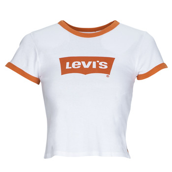 Îmbracaminte Femei Tricouri mânecă scurtă Levi's GRAPHIC RINGER MINI TEE Portocaliu / Bright / White