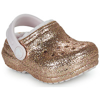 Pantofi Fete Saboti Crocs Classic Lined Glitter Clog T Auriu