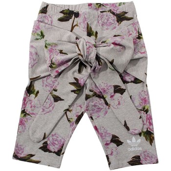 Îmbracaminte Femei Pantaloni trei sferturi adidas Originals Floral Roz, Gri