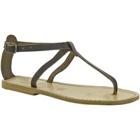 Pantofi Femei  Flip-Flops Gianluca - L'artigiano Del Cuoio 582 D MORO LGT-CUOIO Maro