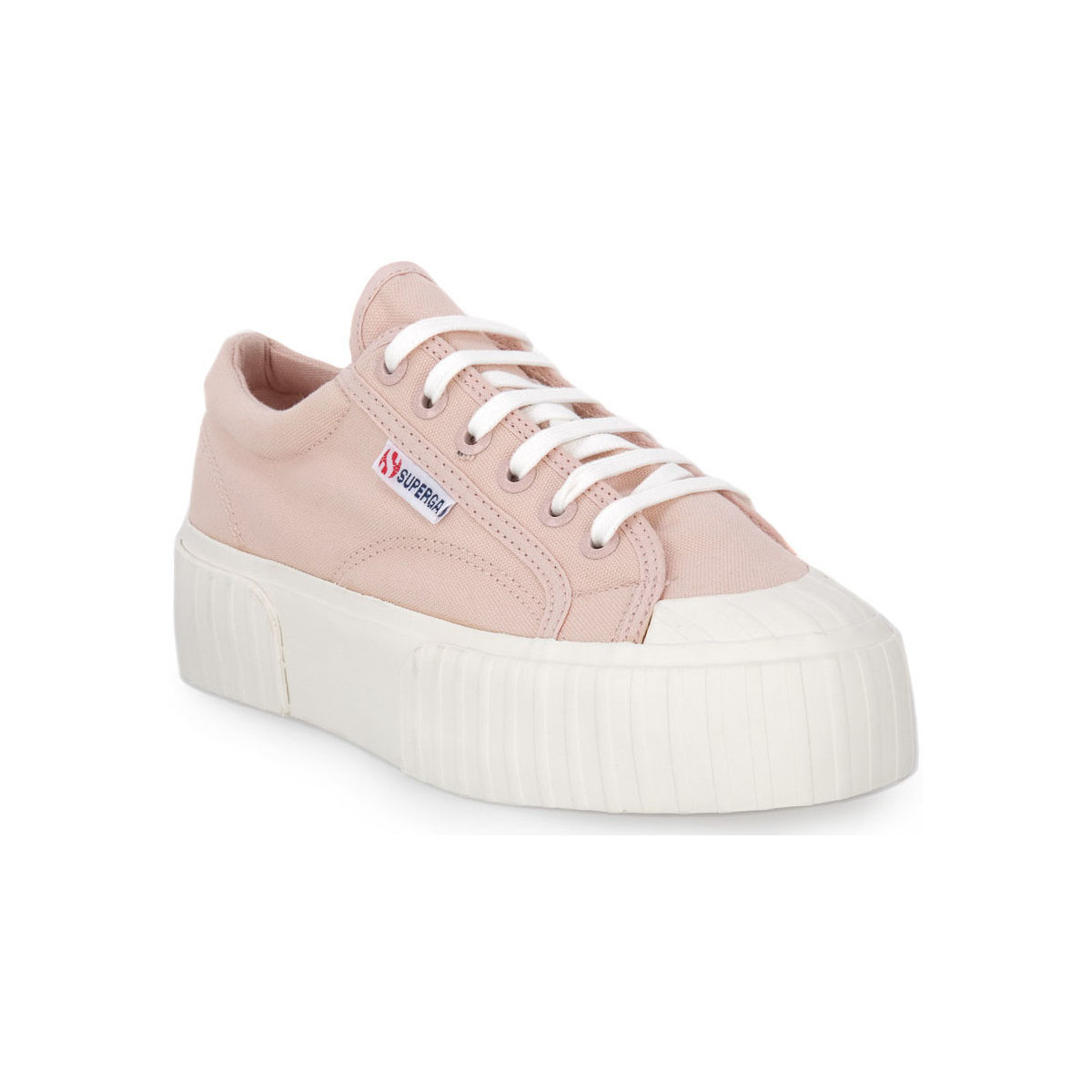 Pantofi Femei Sneakers Superga A50 STRIPE PLATFORM roz