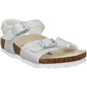 Pantofi Copii Sandale
 Birkenstock Rio Kids Birko Flor Cosmic Sparkle Enfant Blanc Alb