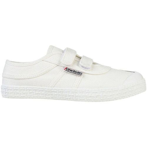 Pantofi Copii Sneakers Kawasaki Original Kids Shoe W/velcro K202432 1002S White Solid Alb