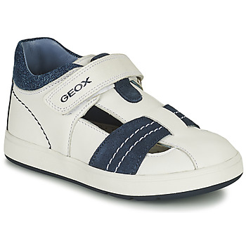 Pantofi Băieți Pantofi sport stil gheata Geox B BIGLIA B. A - NAPPA+SCAM. Alb / Albastru