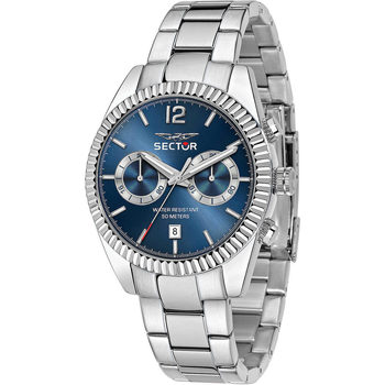 Ceasuri & Bijuterii Bărbați Ceasuri Analogice Sector R3253240006, Quartz, 41mm, 5ATM Argintiu