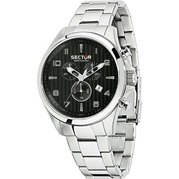 Ceasuri & Bijuterii Bărbați Ceasuri Analogice Sector R3273690012, Quartz, 46mm, 10ATM Argintiu