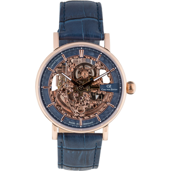 Ceasuri & Bijuterii Bărbați Ceasuri Analogice Carl Von Zeyten CVZ0078RBLS, Automatic, 44mm, 5ATM Auriu
