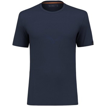 Îmbracaminte Bărbați Tricouri mânecă scurtă Salewa Puez Eagle Sketch Merino Men's T-Shirt 28340-3960 albastru