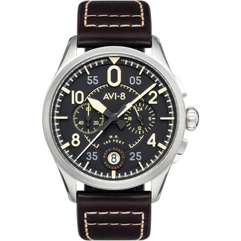 Ceasuri & Bijuterii Bărbați Ceasuri Analogice Avi-8 AV-4089-01, Quartz, 42mm, 5ATM Argintiu