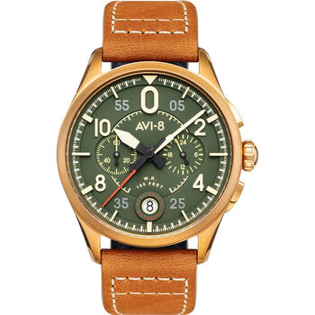 Ceasuri & Bijuterii Bărbați Ceasuri Analogice Avi-8 AV-4089-02, Quartz, 42mm, 5ATM Auriu