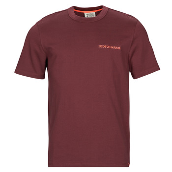 Îmbracaminte Bărbați Tricouri mânecă scurtă Scotch & Soda T-Shirt Logo Unisexe En Jersey De Coton Biologique Bordo