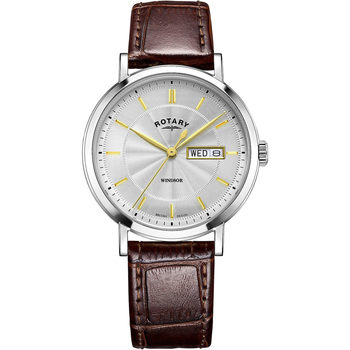 Ceasuri & Bijuterii Bărbați Ceasuri Analogice Rotary GS05420/02, Quartz, 37mm, 5ATM Argintiu