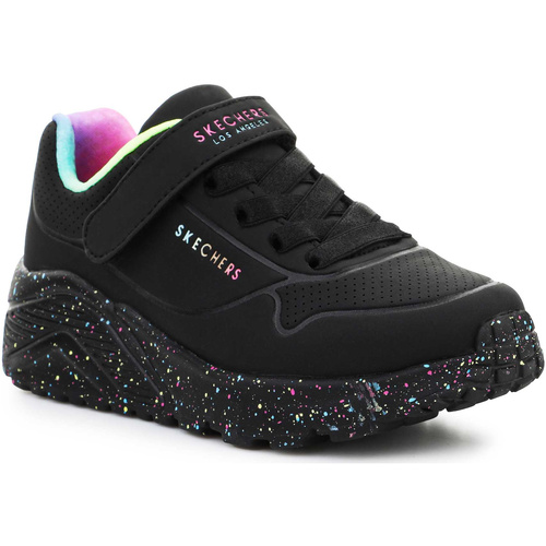 Pantofi Fete Sandale Skechers Uno Lite - RAINBOW SPECKS 310457-BKMT Negru