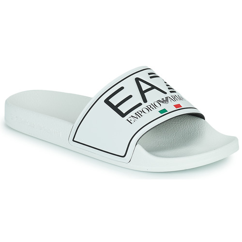 Pantofi Șlapi Emporio Armani EA7 SHOES BEACHWEAR Alb / Negru