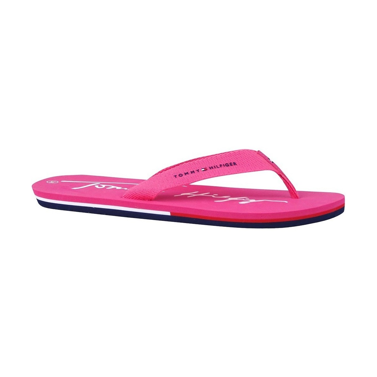 Pantofi Femei Pantofi Oxford
 Tommy Hilfiger Logo Print Flip Flop roz