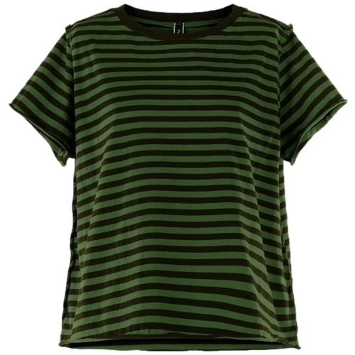 Îmbracaminte Femei Topuri și Bluze Wendy Trendy Top 220837 - Black/Green verde