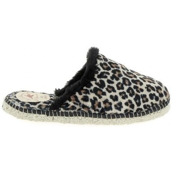 Pantofi Femei Papuci de casă La Maison De L'espadrille Mule Feutre Leopard Multicolor