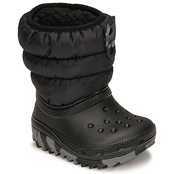 Pantofi Copii Cizme de zapadă Crocs Classic Neo Puff Boot T Negru