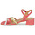 Pantofi Femei Sandale JB Martin VICTORIA Catifea / Roz / Galben / Craie