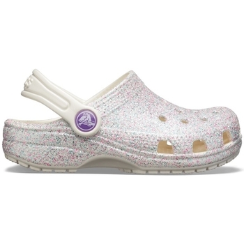 Pantofi Copii Sandale Crocs Kids Classic Glitter - Oyster roz