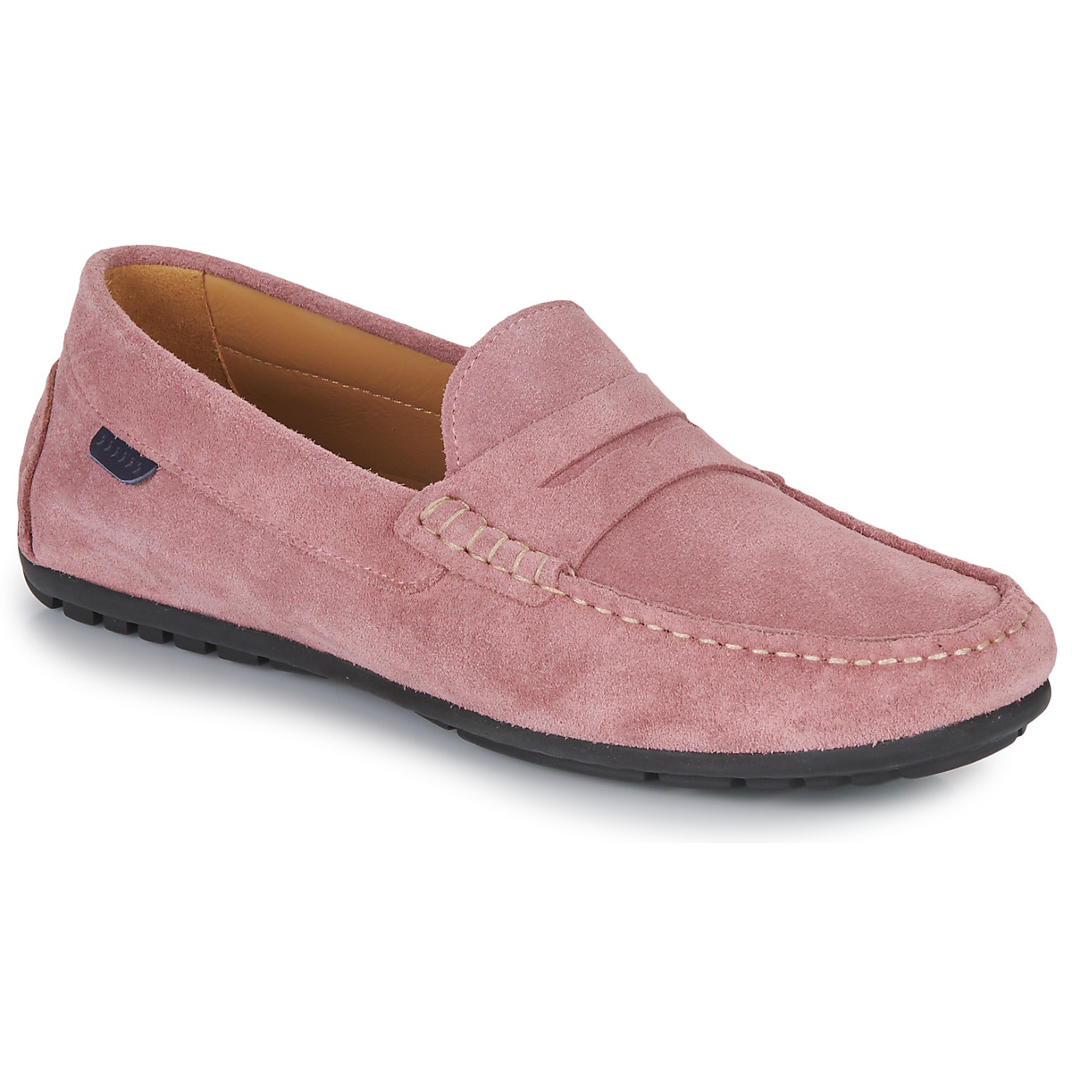 Pantofi Bărbați Mocasini Pellet CADOR Catifea / Roz