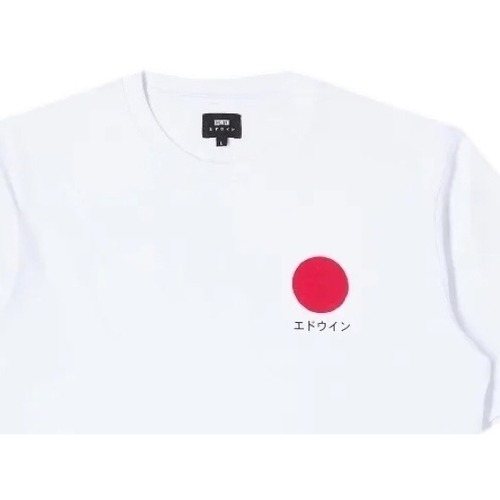 Îmbracaminte Bărbați Tricouri & Tricouri Polo Edwin Japanese Sun T-Shirt - White Alb