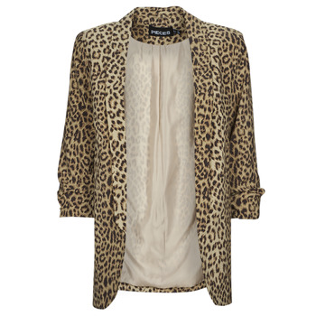 Îmbracaminte Femei Sacouri și Blazere Pieces PCBOSS 3/4 PRINTED BLAZER Leopard