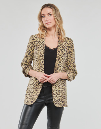 Îmbracaminte Femei Sacouri și Blazere Pieces PCBOSS 3/4 PRINTED BLAZER Leopard