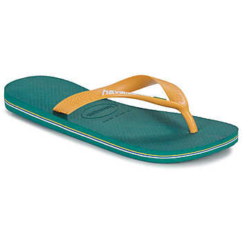 Pantofi  Flip-Flops Havaianas BRASIL LOGO Verde / Galben