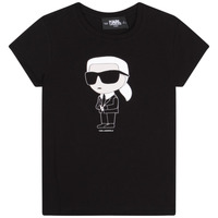 Îmbracaminte Fete Tricouri mânecă scurtă Karl Lagerfeld  Negru