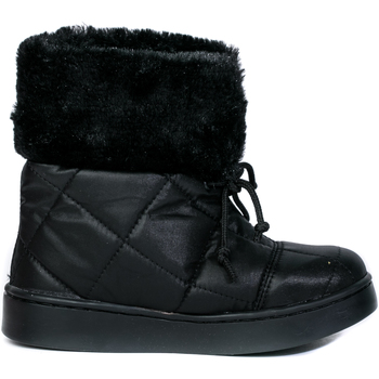 Pantofi Fete Cizme Bibi Shoes Cizme Fete Bibi Urban Boots Black cu Siret Imblanite Negru