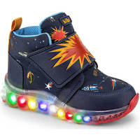Pantofi Băieți Ghete Bibi Shoes Ghete Baieti LED Bibi Roller Celebration Space Dino Bleumarin