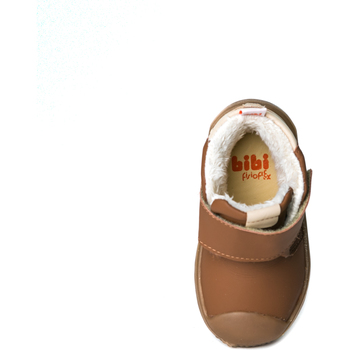Bibi Shoes Ghete Baieti Bibi Prewalker Caramel cu Velcro Imblanite Maro