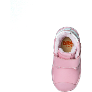 Bibi Shoes Ghete Fete Bibi Prewalker Rosa cu Velcro Imblanite roz
