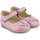Pantofi Fete Balerin și Balerini cu curea Bibi Shoes Balerini Afeto Joy Rosa cu Inimioara roz