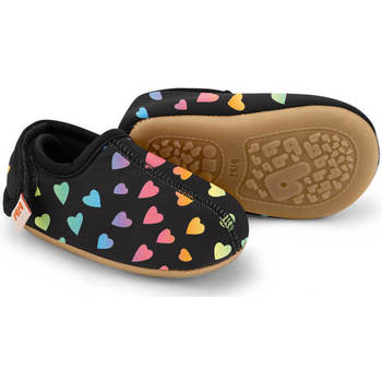 Bibi Shoes Botosei de Interior Antiderapanti Afeto Joy Hearts Negru