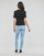 Îmbracaminte Femei Tricouri mânecă scurtă Calvin Klein Jeans RIB SHORT SLEEVE TEE Negru
