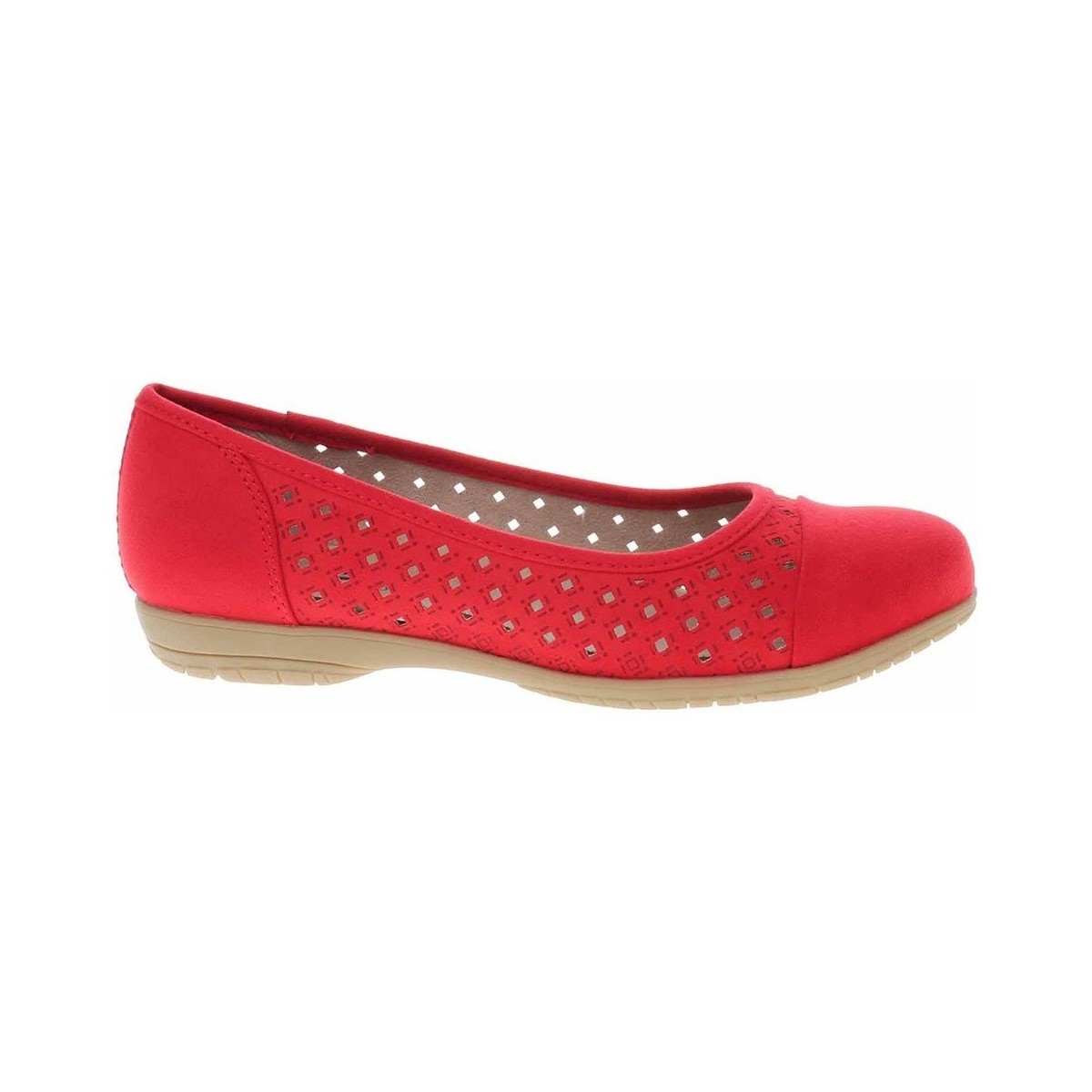 Pantofi Femei Balerin și Balerini cu curea Jana 882216928500 roșu