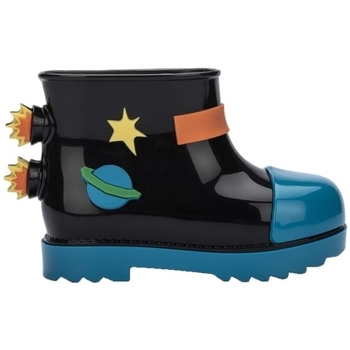 Pantofi Copii Cizme Melissa MINI  Rain Boot+Fábula B - Blue/Black Negru