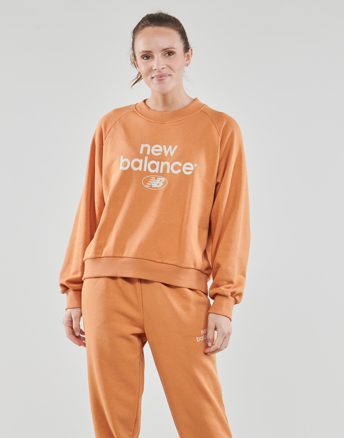 Îmbracaminte Femei Hanorace  New Balance Essentials Graphic Crew French Terry Fleece Sweatshirt Portocaliu