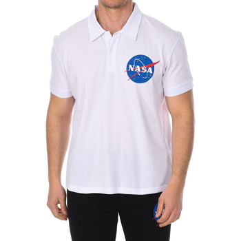 Îmbracaminte Bărbați Tricou Polo mânecă scurtă Nasa NASA16PO-WHITE Alb