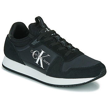 Pantofi Femei Pantofi sport Casual Calvin Klein Jeans RUNNER SOCK LACEUP NY-LTH W Negru / Alb