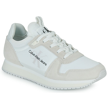 Pantofi Femei Pantofi sport Casual Calvin Klein Jeans RUNNER SOCK LACEUP NY-LTH W Alb
