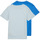 Îmbracaminte Băieți Tricouri mânecă scurtă Calvin Klein Jeans PACK MONOGRAM TOP X2 Albastru / Albastru