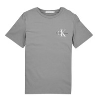 Îmbracaminte Băieți Tricouri mânecă scurtă Calvin Klein Jeans CHEST MONOGRAM TOP Gri