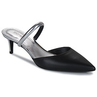 Pantofi Femei Papuci de vară MICHAEL Michael Kors JESSA MULE KITTEN Negru / Argintiu