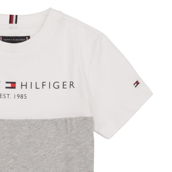 Tommy Hilfiger ESSENTIAL COLORBLOCK TEE S/S Alb / Gri