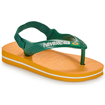 Pantofi Copii  Flip-Flops Havaianas BABY BRASIL LOGO Galben / Verde