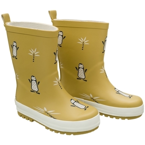 Pantofi Copii Cizme Fresk Penguin Rain Boots - Mustard galben